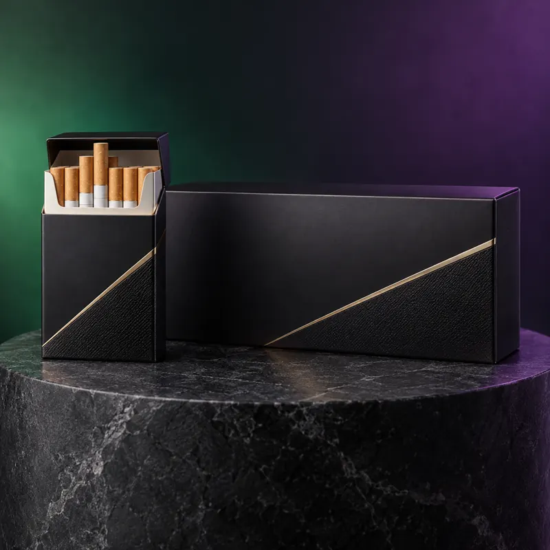 Unbranded cigarette pack and carton product photo
